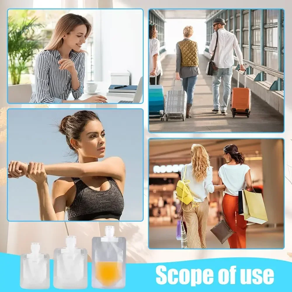 5/15Pcs30/50/100ML Thickened Travel Subpackage Cosmetic Lotion Shower Gel Shampoo Portable Facial Cleanser Storage Organizer Bag 6