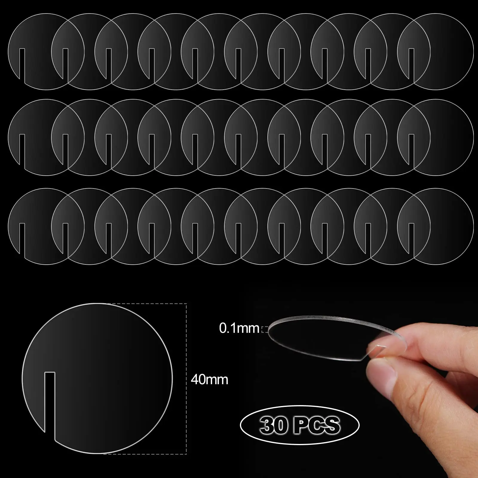 

30/50 Pcs Blank Circle Champagne Glass Name Tags,DIY Acrylic Drink Label Clear Acrylic Drink Markers Party Wine Glass Decoration
