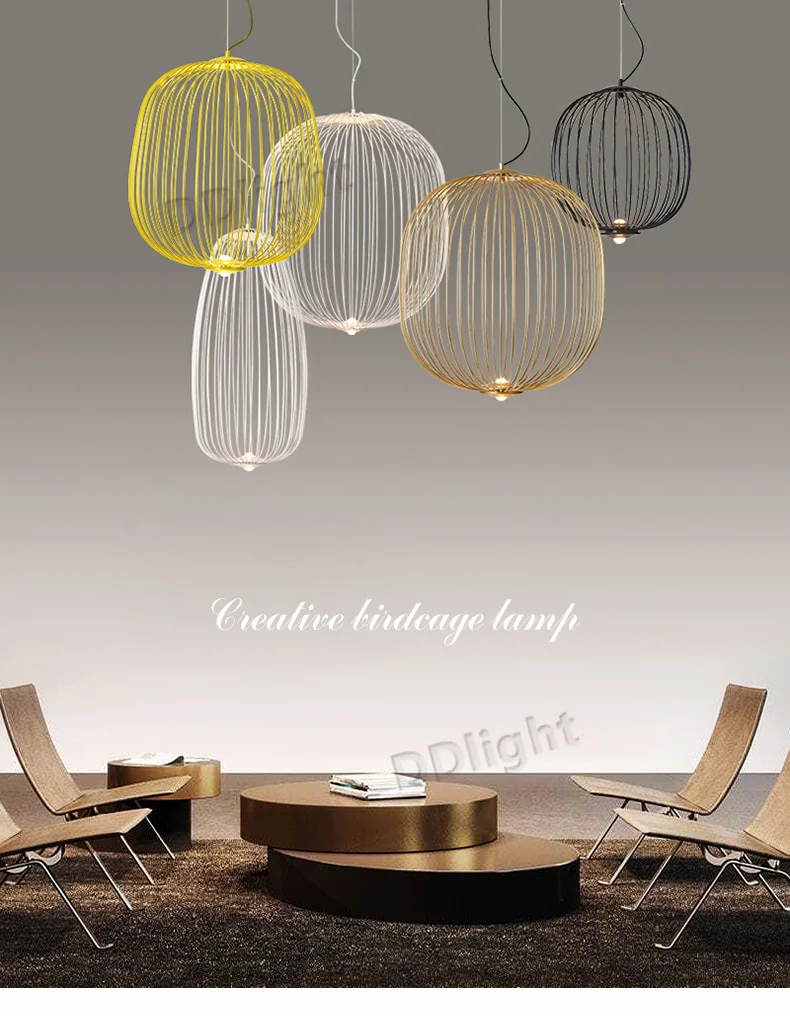Modern Foscarini Spokes Pendant Lamp Dining room Bar Kitchen Island Birdcage Light Italian Designer Lamp indoor lighting Fixture