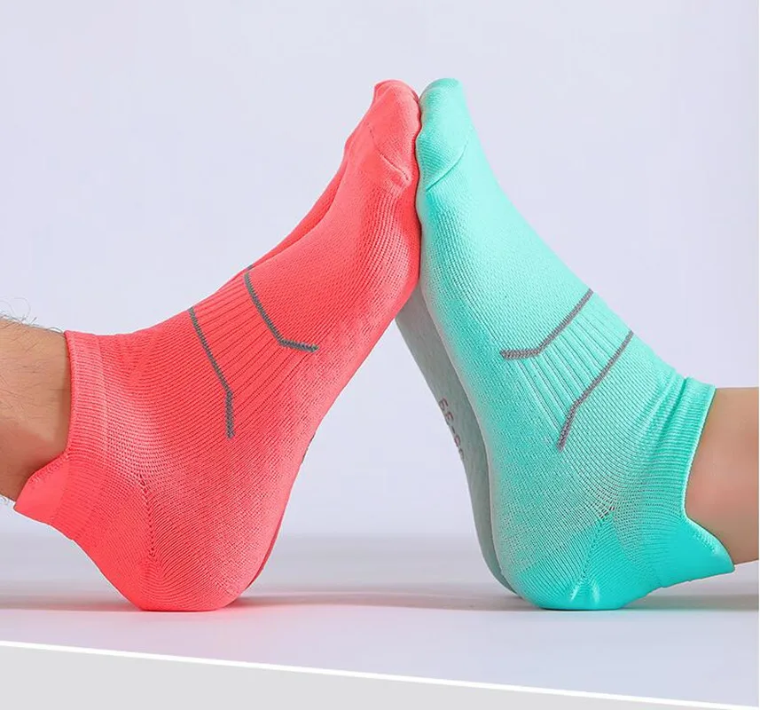 2022Women Socks Running Elastic  Socks Sweat-absorbing Shock Absorption Non-slip Ankle Protection Mesh Breathable Sports Socks