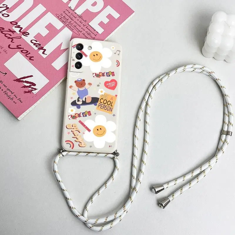 Slithering Bear Crossbody Lanyard Silicone Phone Case Cover