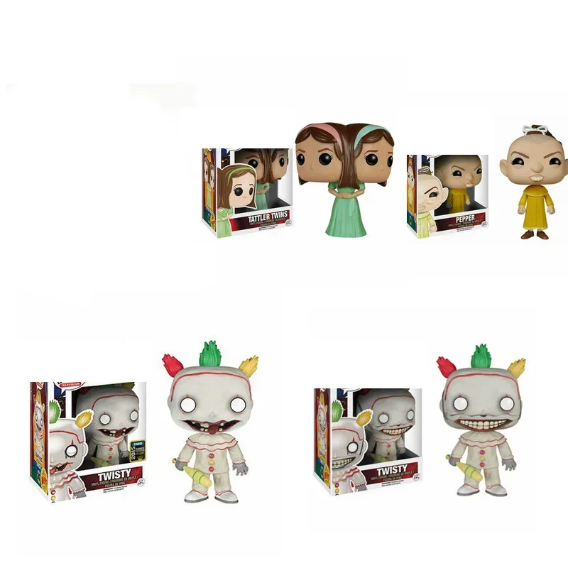 Funko Tv American Horror Story Twisty Freak Show Pepper Tattler Twins Twisty Elsa Mars Ma Petite 243 # Vinyl Action Toys For Kids
