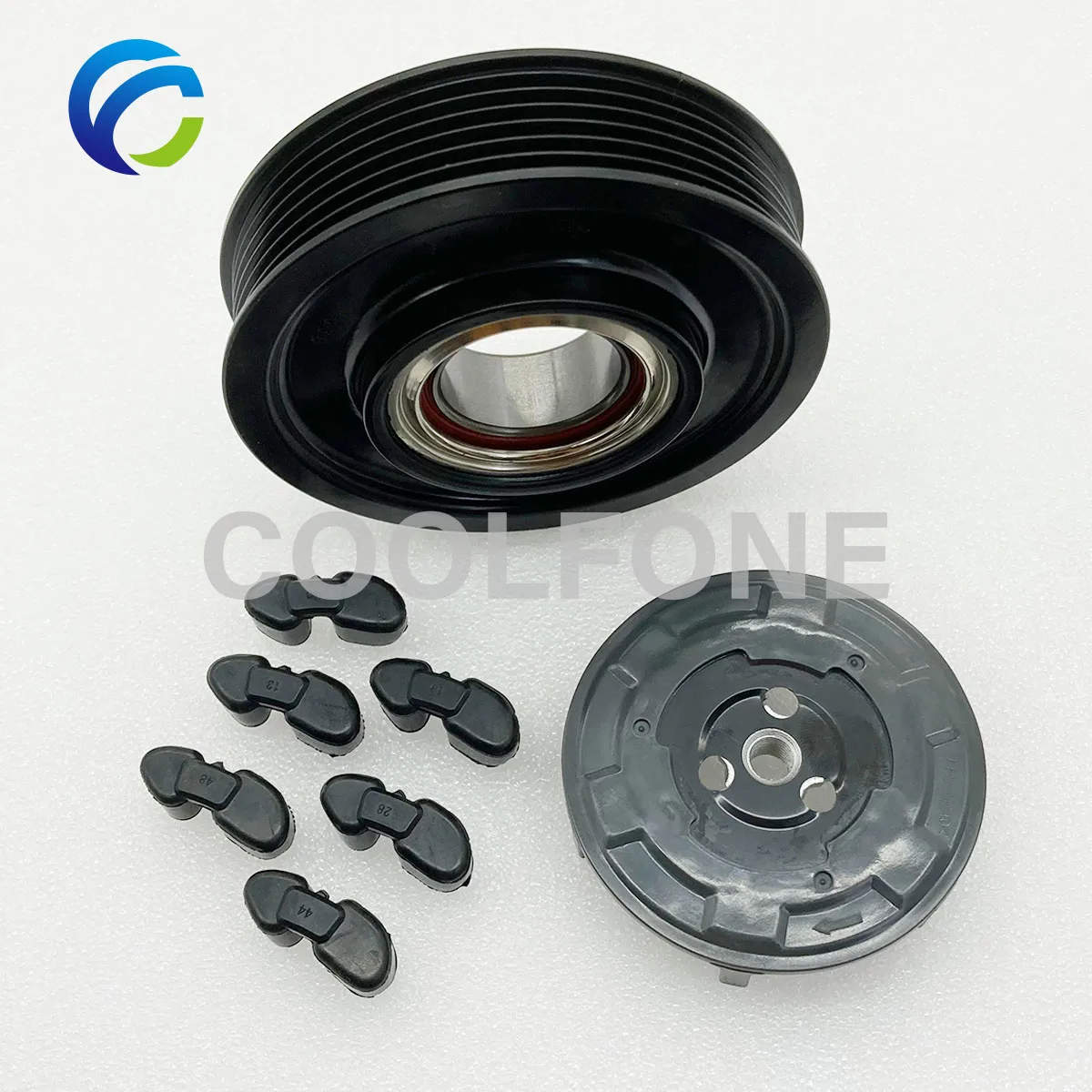 AC A/C Air Conditioning Compressor Clutch Pulley 6SEU14C For VW POLO SKODA FABIA SEAT CORDOBA IBIZA AUDI A2 1.4 6Q0820808 images - 6