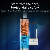 Briwellna-Robinet chauffe-eau instantané 2 en 1, en acier inoxydable, sans réservoir, avec bec universel, 220V 5