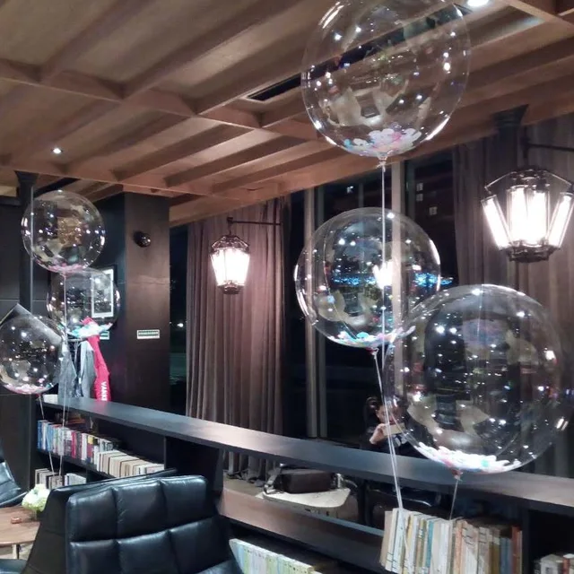 10 pièces 8/10/12/16/18/20/24/pouces ballon Bobo Transparent ballon à bulles claires pour décoration de fête d'anniversaire de mariage ballon à hélium 3