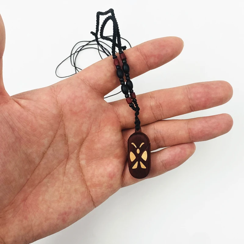 Collier de Cosplay en Bois, Pendentif Médaillon pour Couple Amoureux, Photo Personnalisée, Fait à la Main, Accessoire de Bijoux Unisexe