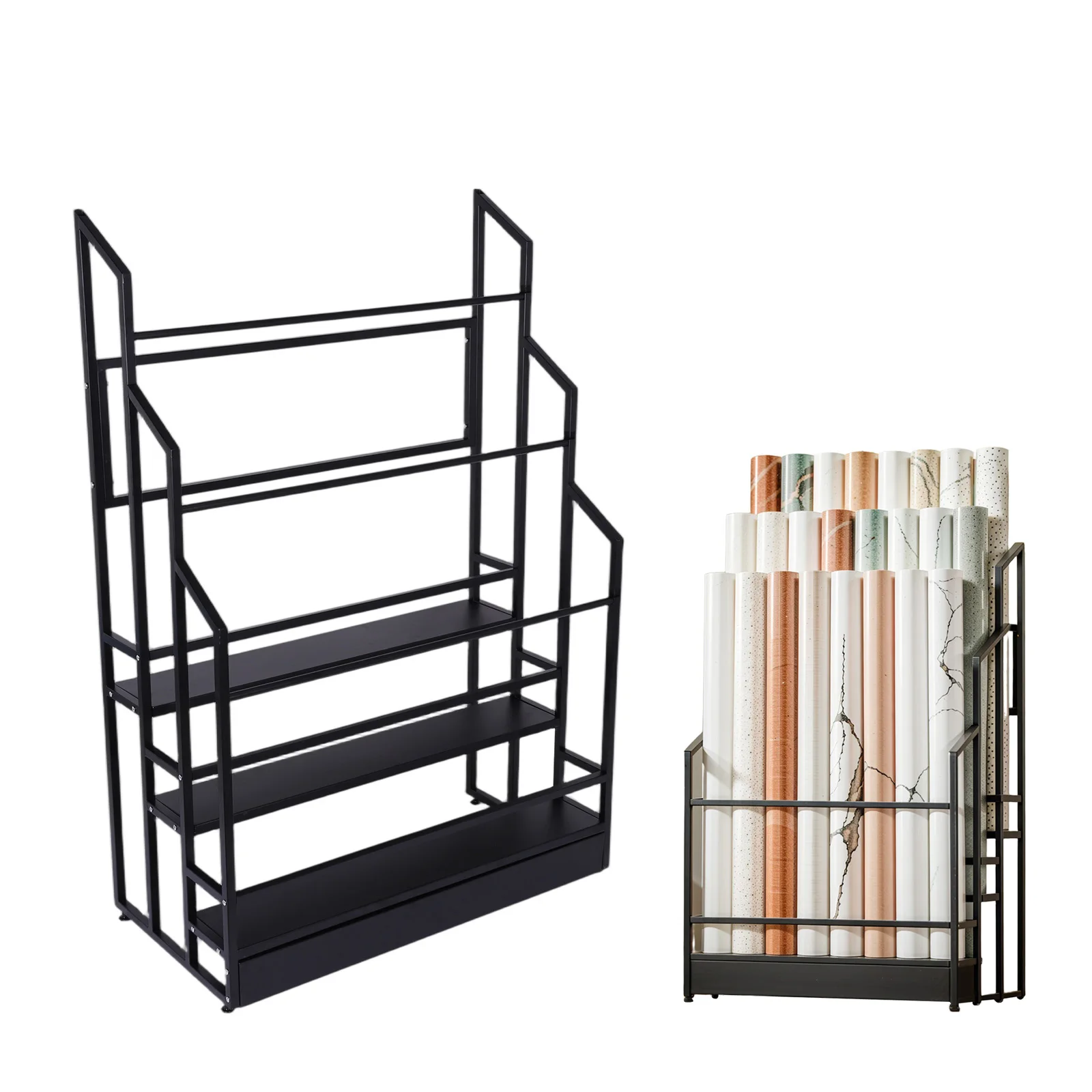 Fabric Roll Storage Rack Textile Fabric Display Rack Craft Roll Storage and Organizer for Car Window Film PVC Film Tablecloth