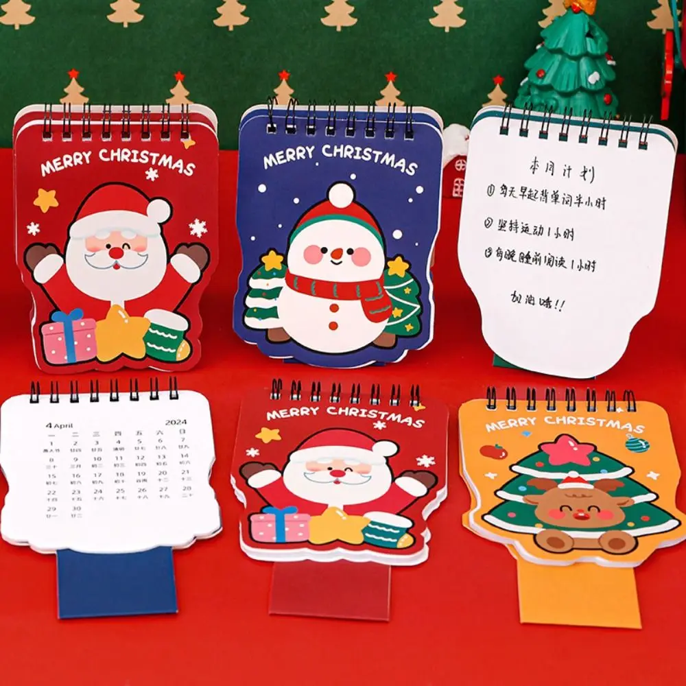 2024 vánoce ploše kalendář dokonaný calendarios vánoce dar roztomilá kreslený design