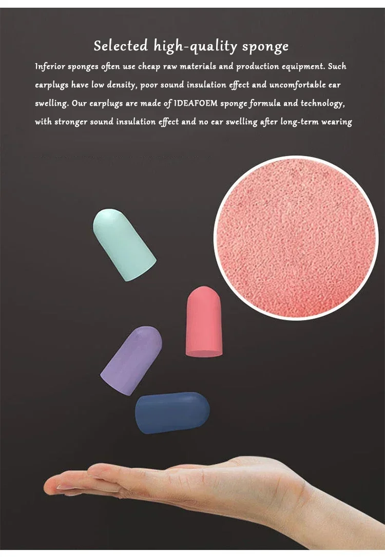Earplugs for Sleep Special Mute Soft Slow Rebound Student Anti-Noise Protection Anti Snore Earplug Soundproof Sleeping Ear Plugs