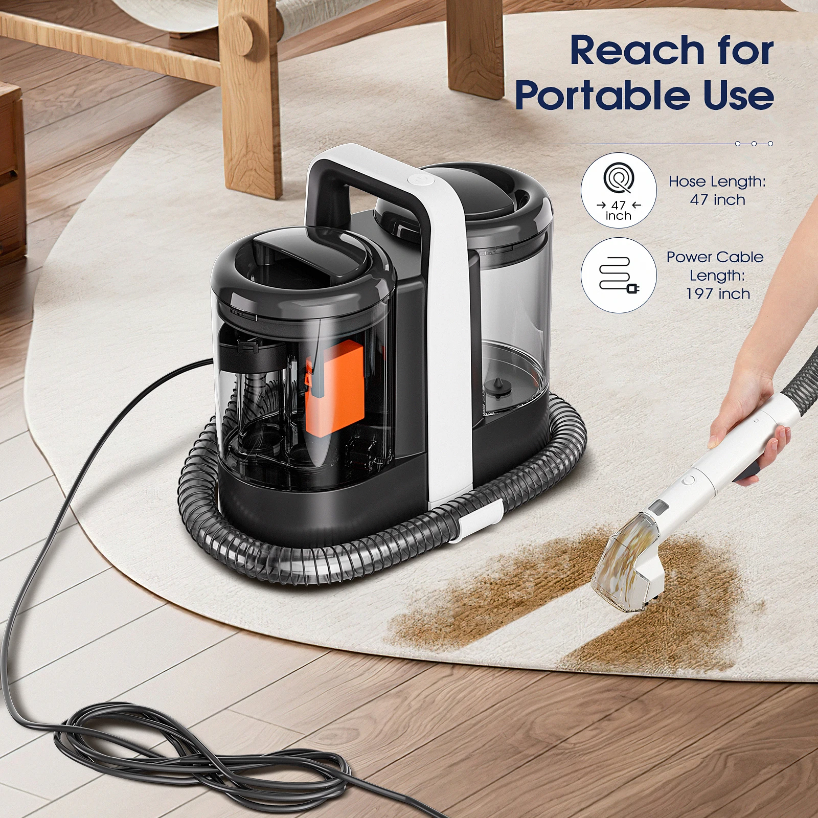 スチームクリーナー、3-In-1ポータブルスチームクリーナー、クリーナー