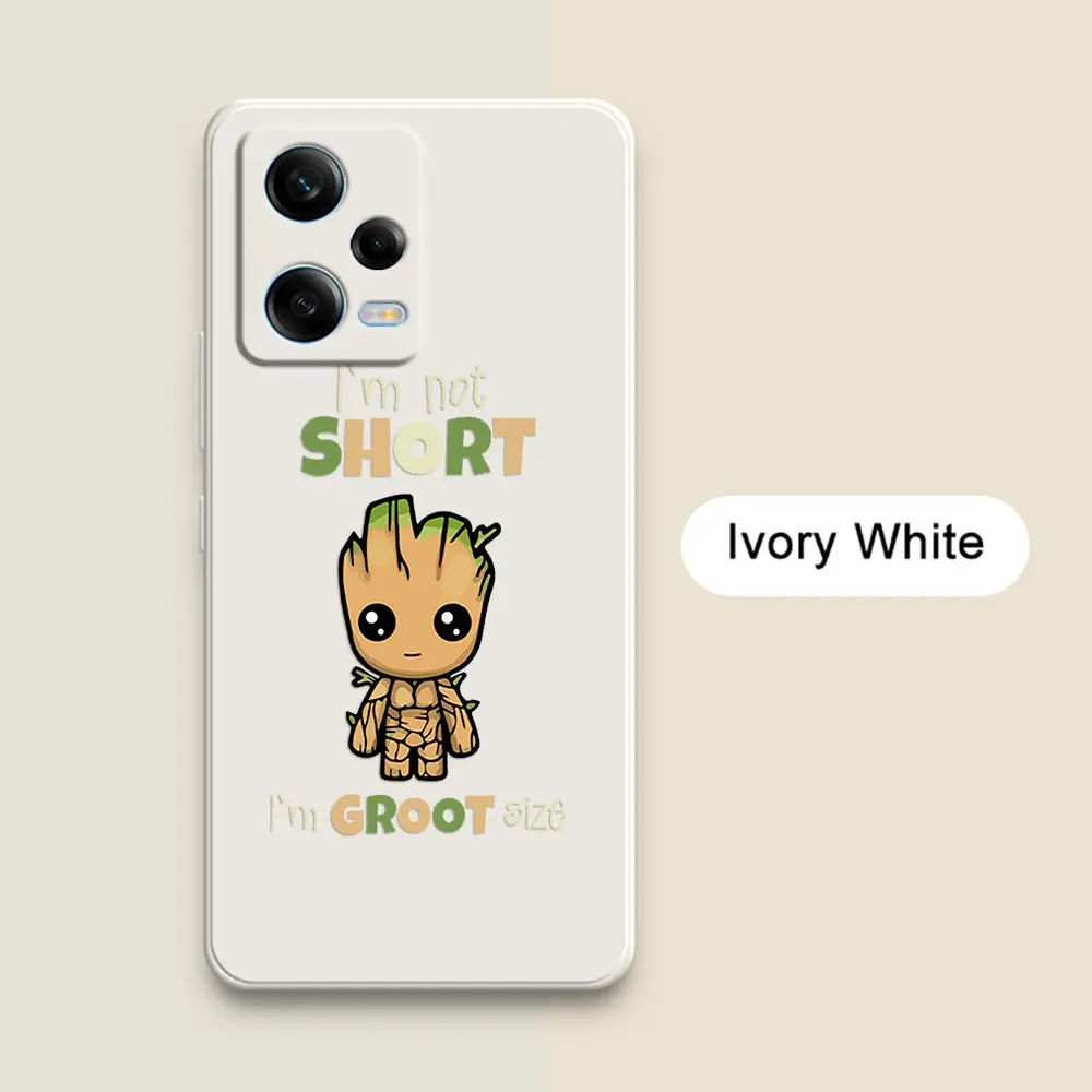Fundas For Xiaomi Redmi Note 13 Pro Plus 12 12S 11 11S 10 10S 9 9S 8 7 Pro Phone Case Liquid Silicone Cover Groot Avengers Cute