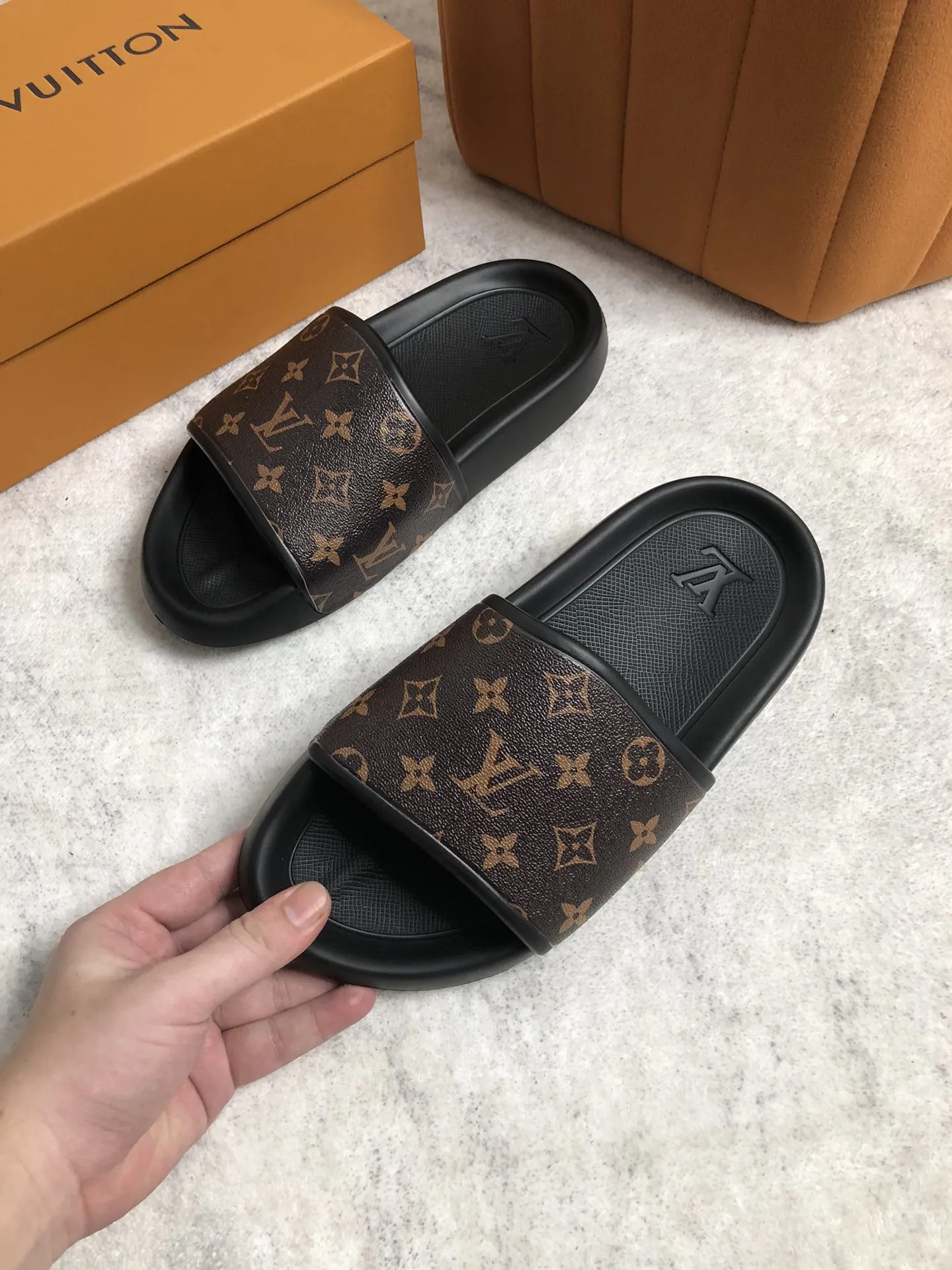 COPY - Louis Vuitton Authentic Slides Wear It All Luxury | Louis Vuitton slides Available in store  main image 2