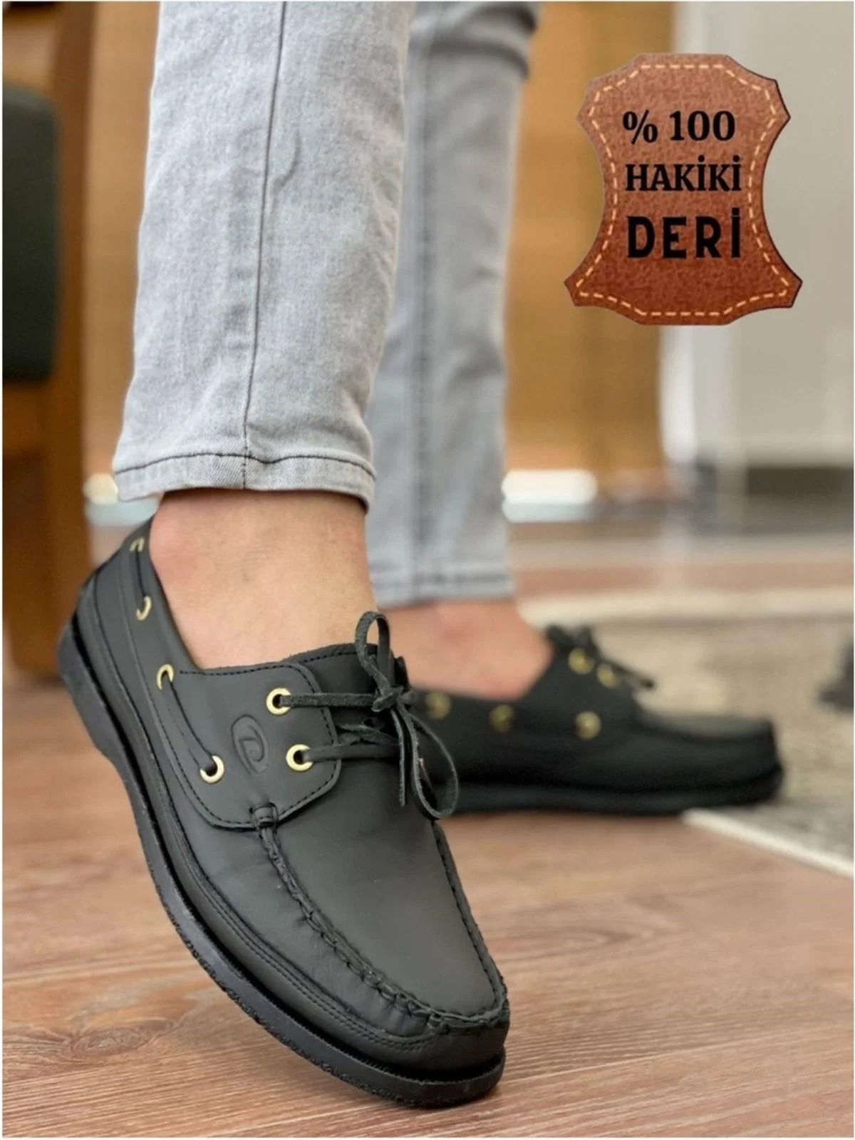Muggo Genuine Leather Men's Classic Casual Shoes Orthopedic Sweatproof Odorless Flexible Sole Stylish Daily