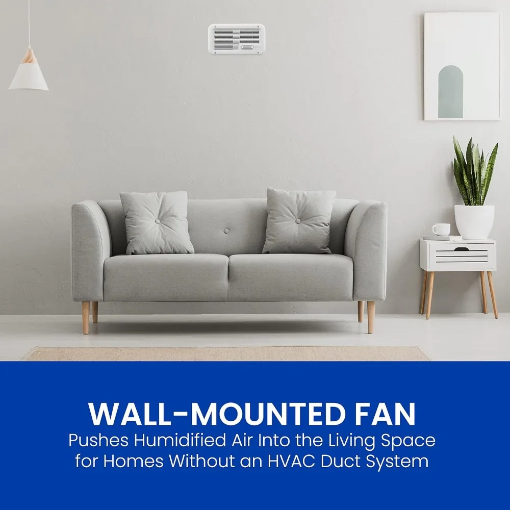 865 Whole House Steam Humidifier Manual Steam Humidifier with Wall Mount Fan Whole House Humidifier for Homes without HVAC 3