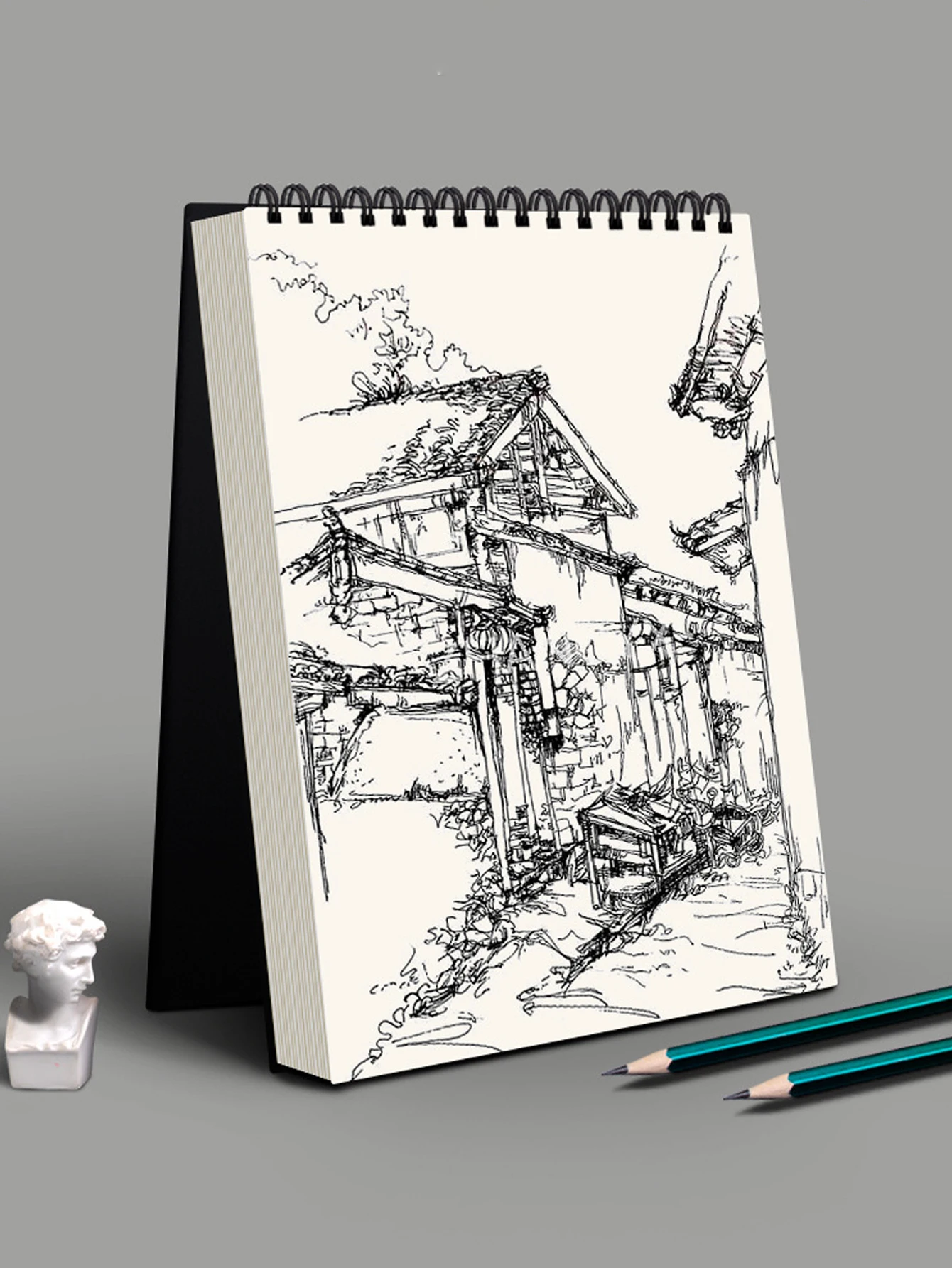 1 Pack 30-Sheets ,Sketch Book, Top Spiral Bound Sketch Pad, Acid Free Art Sketchbook Artistic Drawing Painting Writing Paper For 4