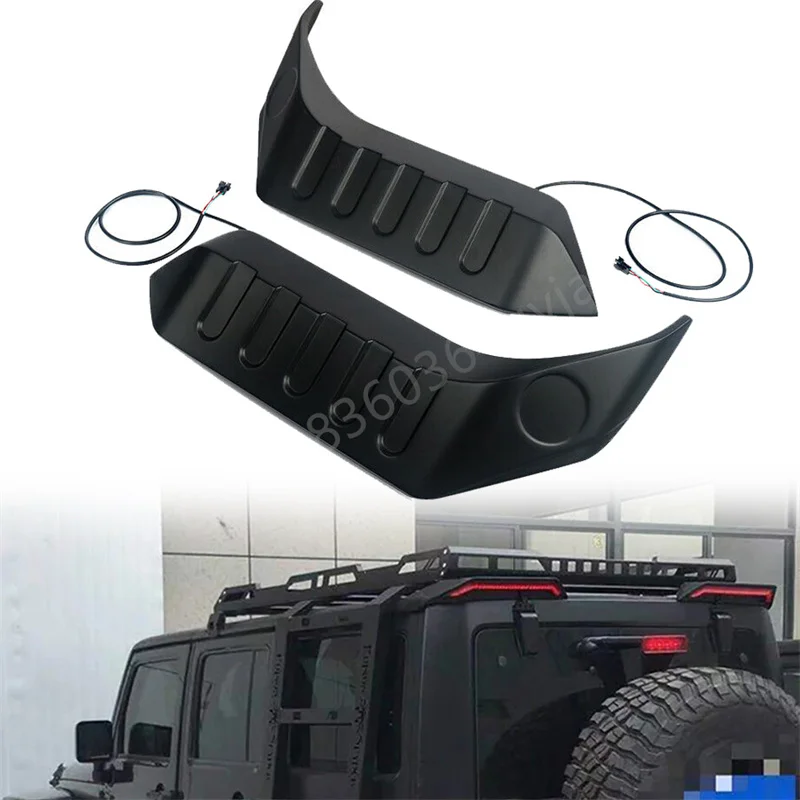 

Rear Spoiler Wing Splitters with Led Light For Jeep Wrangler JK JL 2007-2022 Tail Driving Reverse Braking Lamp