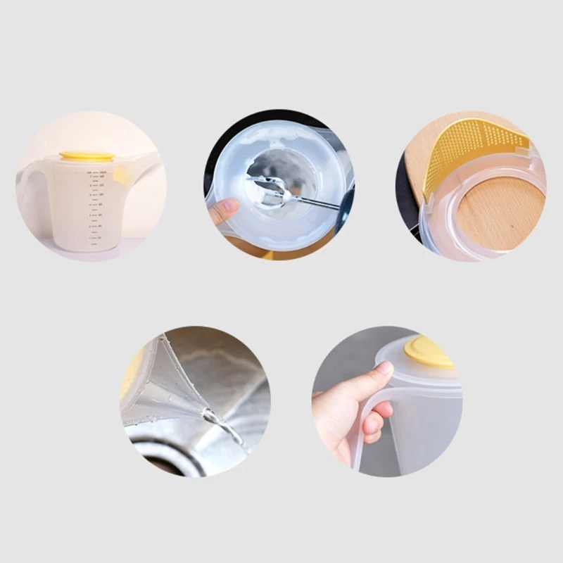 1500ml Plastic Pour Measuring Cup Water Pitcher Jugs Splashs Cover and Filter Measuring Pitcher Kitchen Accessories