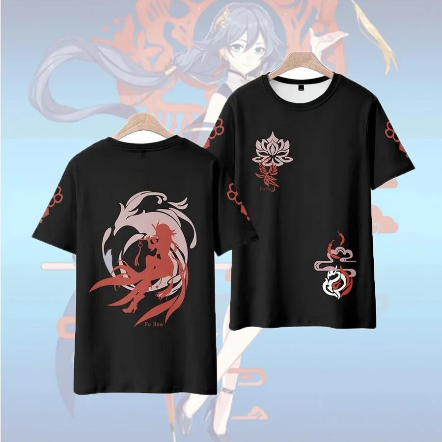 Anime Honkai Impact 3 3D T Shirt Women Men Summer Fashion O-neck Short Sleeve Funny Tshirt Graphic Tees Fu Hua Cosplay Costume