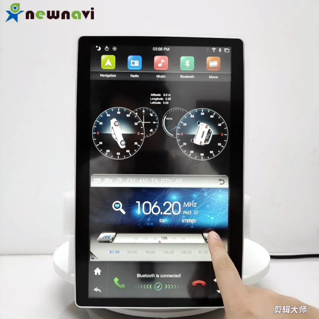 

Newnavi Hot Sale 12.8 inch touch screen car video multimedia player 2 din android 9.0 universal car GPS navigation