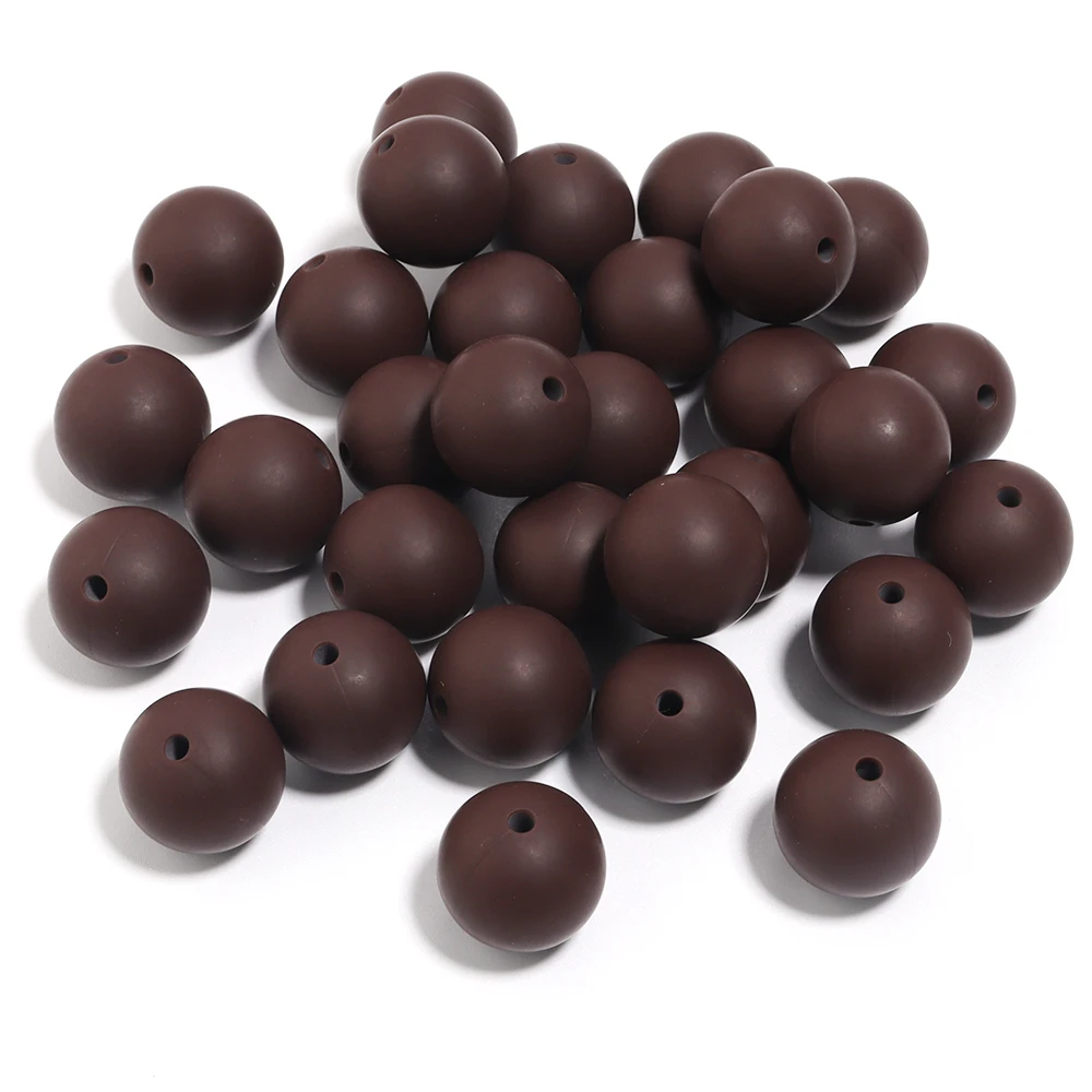 Set of 20 Candy-Colored Round Silicone Beads for DIY Jewelry and Accessories