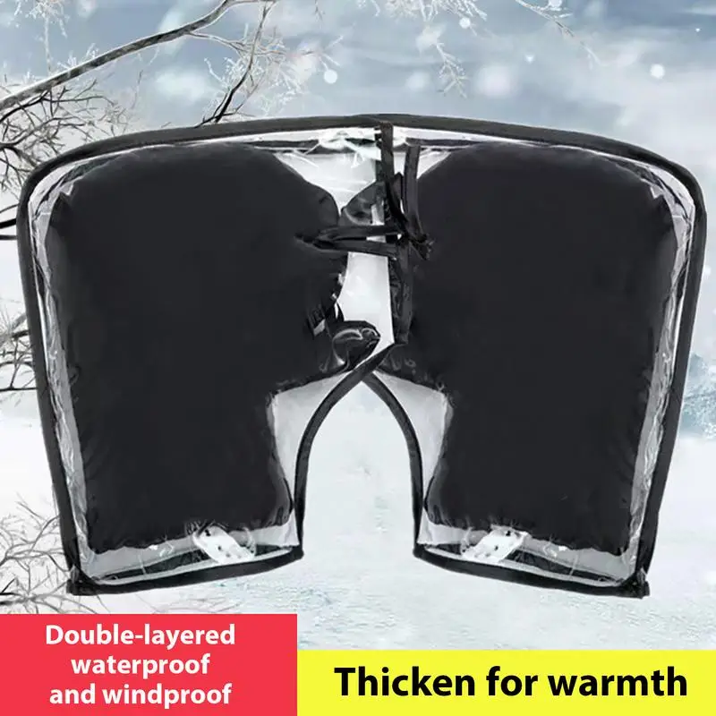 

Motorcycle Handlebar Muffs Universal Winter Motorcycle Handlebar Gloves Coldproof Waterproof Snowmobile Handle bar Mitts