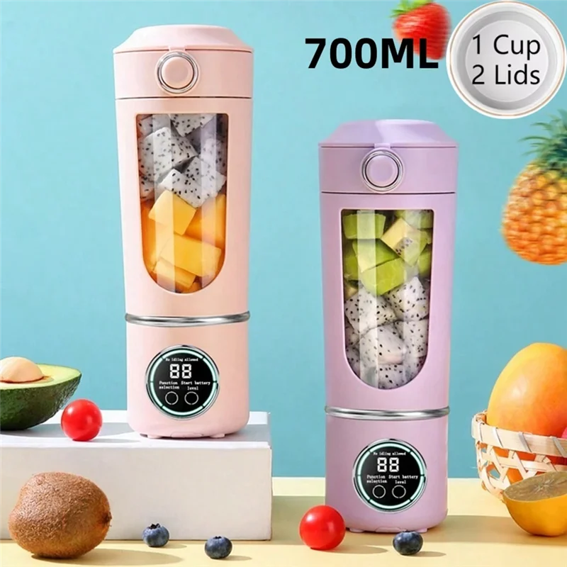Description Picture 4 of itemB06B-Portable Juice Maker  Blender For Shakes Smoothies 700ML  12-Blades Fast Mixing 2 In 1 Blender Personal Juicer 7.4V C