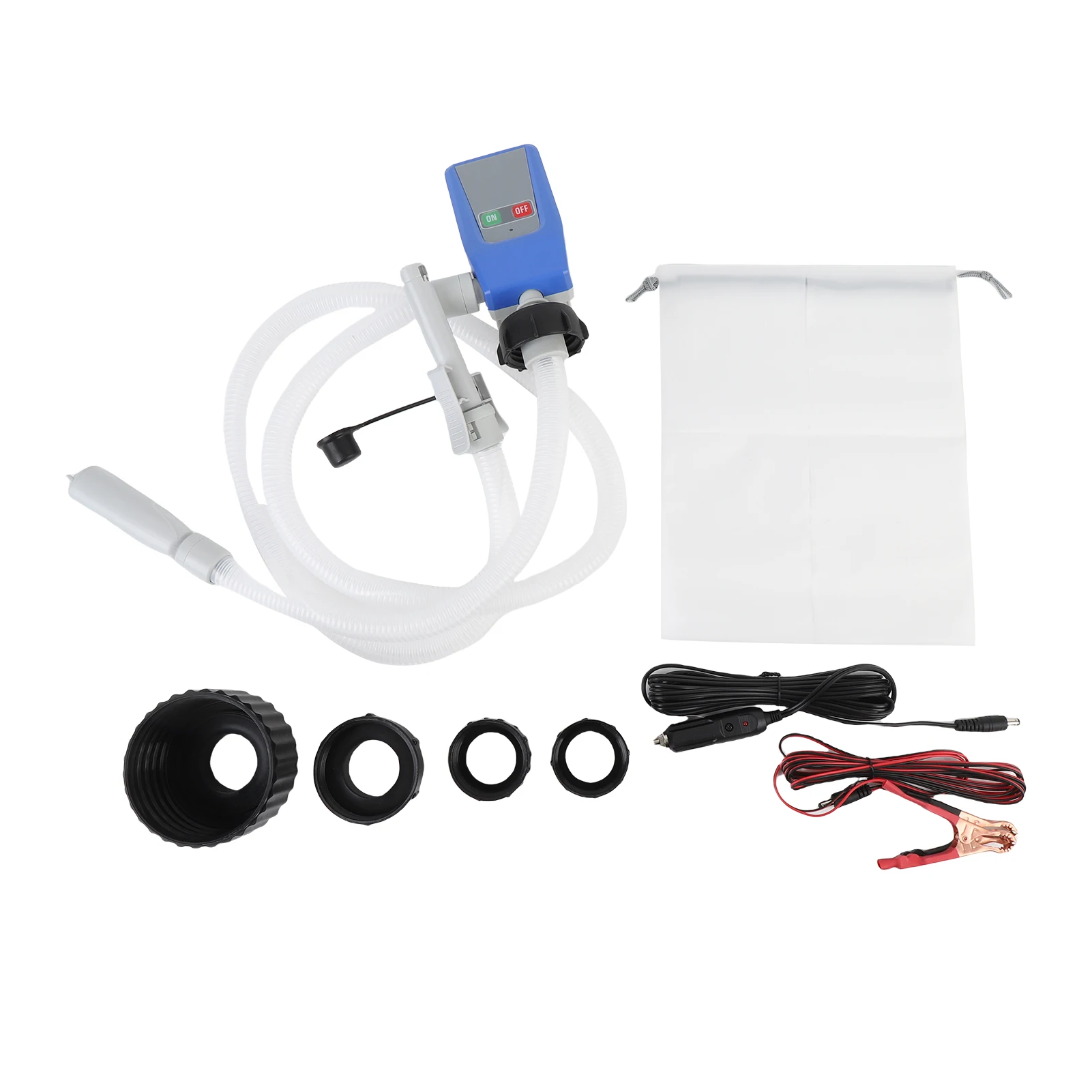 Portable Power Battery Pump Clear Transfer Hose Leakproof Automatic Shutoff Automatic Fuel Transfer Pump for Non Potable Water