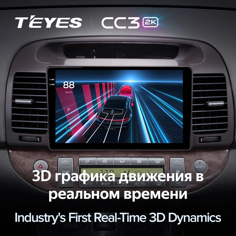TEYES CC3 2K 도요타 캠리 5 XV 30 2001 - 2006 차량용 라디오 멀티미디어 비디오 플레이어, 내비게이션 스테레오 GPS, 안드로이드 10, No 2din 2 din DVD