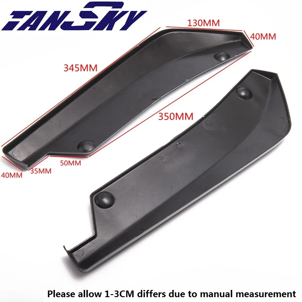 2PCS/SET Universal Rear Bumper Spoiler Canards Diffuser Car Side Fin Scratch Protect Cool EPHBJ01