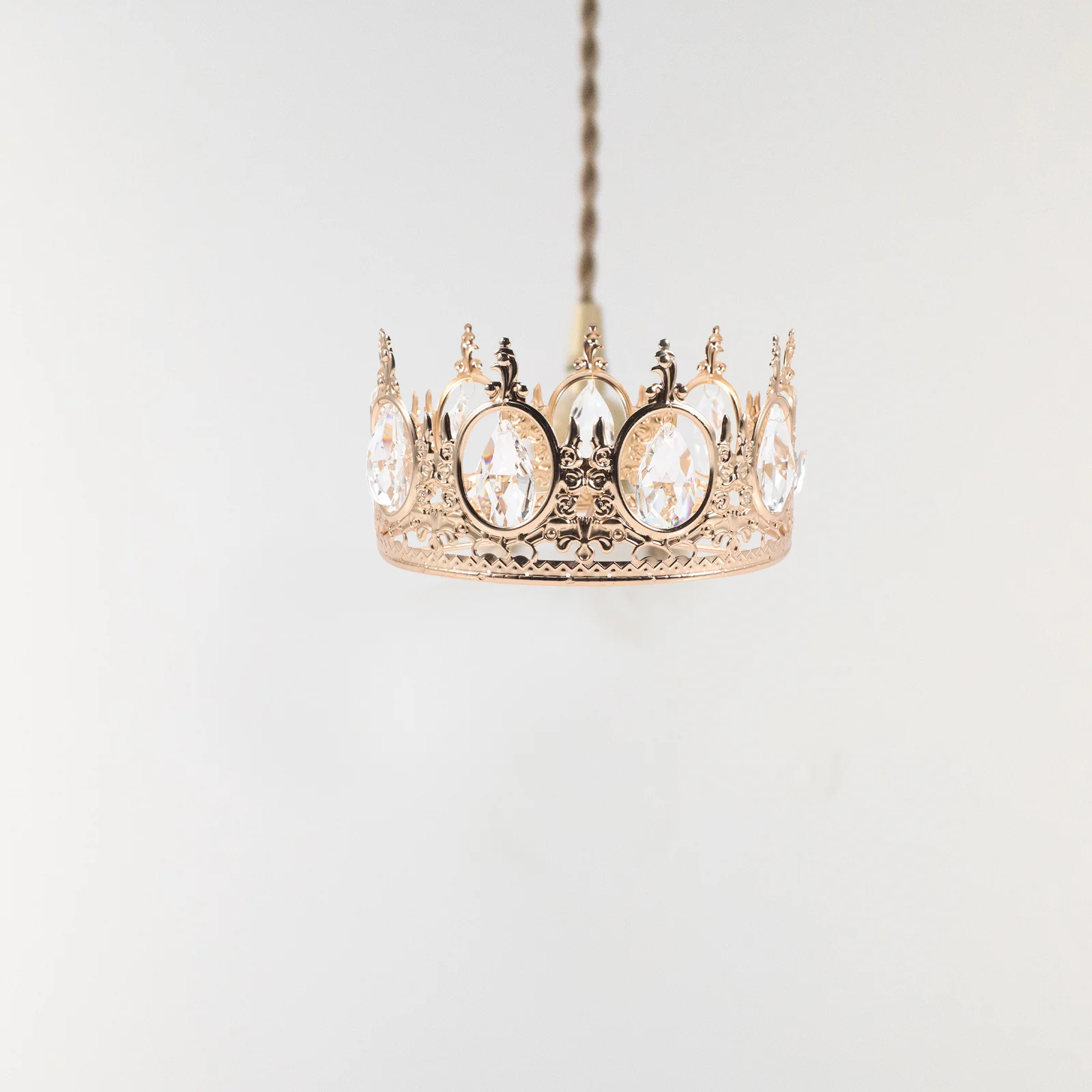 Crystal Crown Lamp Decor Chandelier Pendants Hanging Glass Ceiling Light Shades Replacement Parts Home Decor Accessories