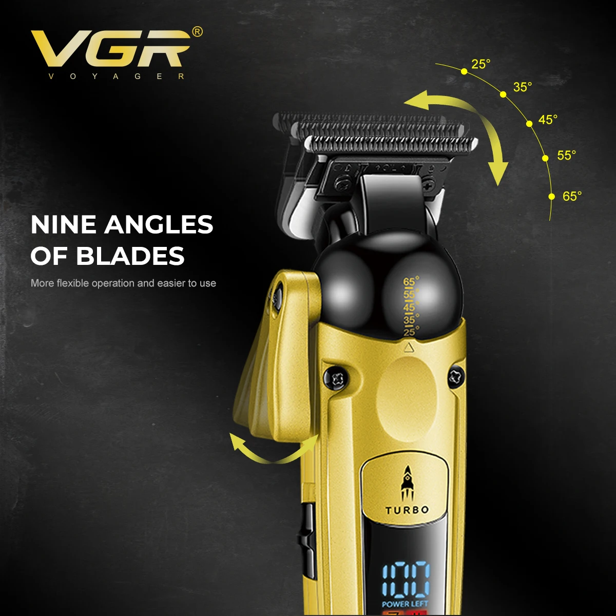 VGR الشعر المتقلب المهنية آلة قص الشعر قابلة للشحن...