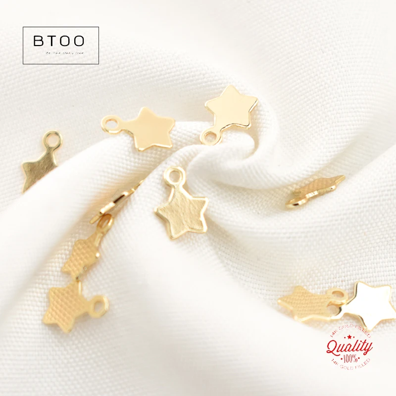 14K Gold Filled Star Charms Gold Filled Pentagram Charm für Schmuckherstellung Zubehör Armband Charm Ohrring Charm Halskette Charm – Detail 9