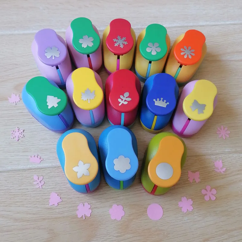 5/8'' 1.5cm DIY Paper Cut Eva Foam Maker Puncher Scrapbooking Labor Saving For Kid Hole Punch School Craft Tool Flower Furador