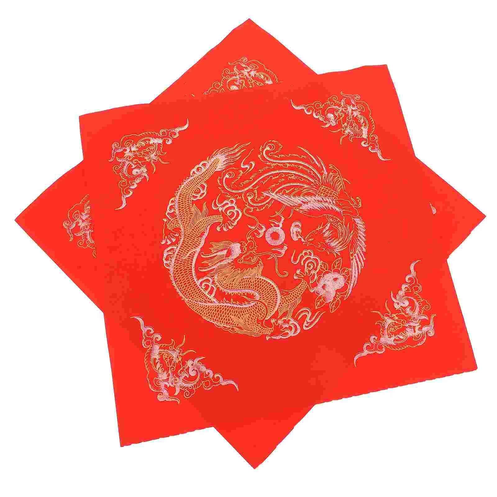 

DIY Chinese New Year Calligraphy Red Paper Blank Fu Character Paper Xuan Paper Red Paper Chinese New Year Party Decor