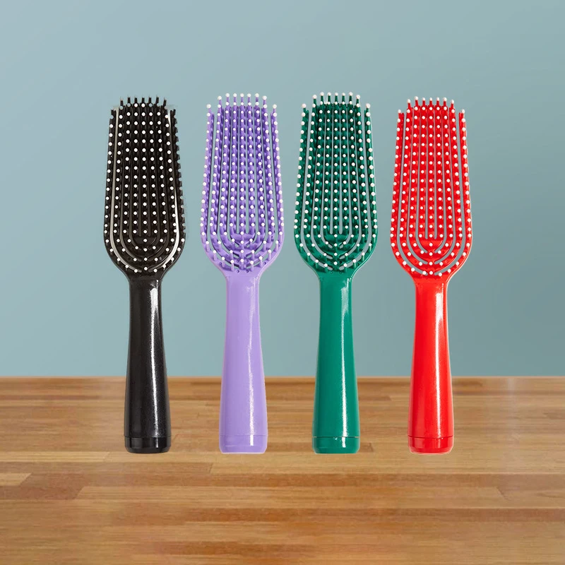 

1Pcs Ribs Brush Scalp Massage Comb Hairbrush For Wavy Curly Coily Wet Dry Oil Hairbrush Salon Hair Styling Tool