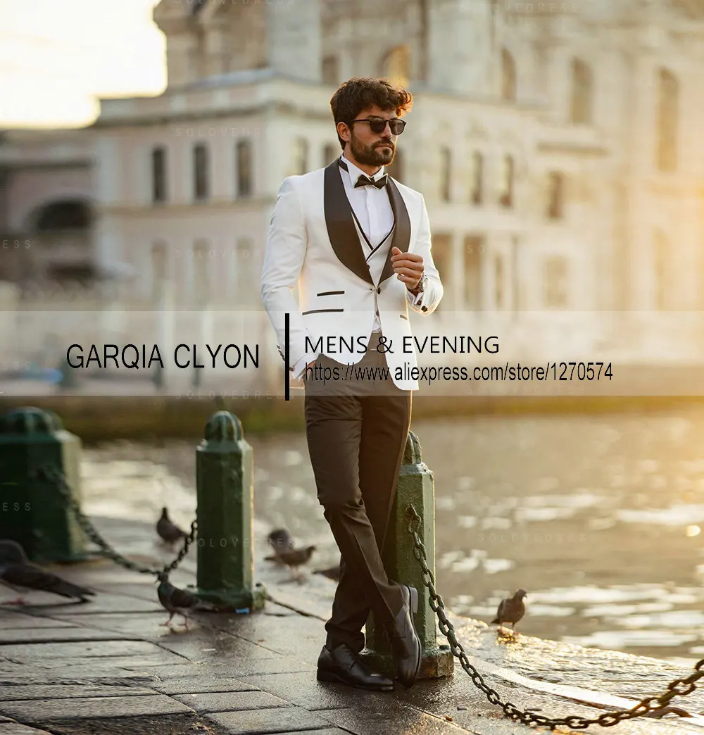 2024 Men's 3 Piece Suit Slim Fit Wedding Retro Mens Formal Suit Patchwork color Lightweight Tuxedo Suits