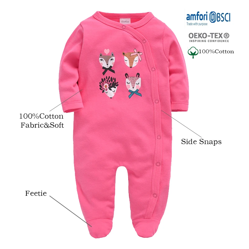 Baby Clothing Girls Romper Pajamas Long Sleeve Jumpsuit Playsuit 0`12 Monthes