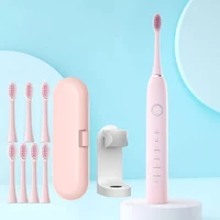 6 Modes Electric Sonic Toothbrush USB Rechargeable for Adults Ultrasonic Tootbrush with 4/8 Replacement Heads Smart Timer IPX7 1