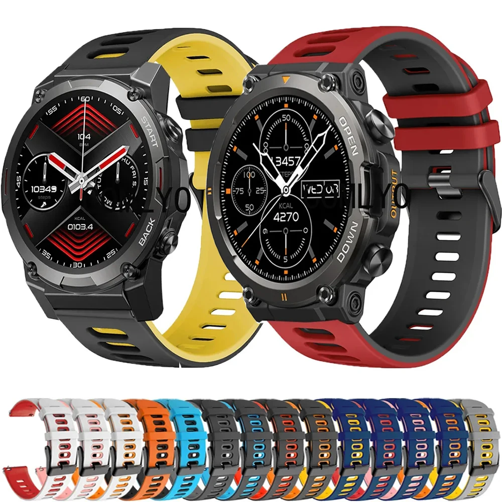 

Strap For Zeblaze Vibe 7 Pro Zeblaze NEO 3 GTR Stratos 2 3 22mm Watch Band Bracelet Belt Replacement Sports Silicone Wristbands