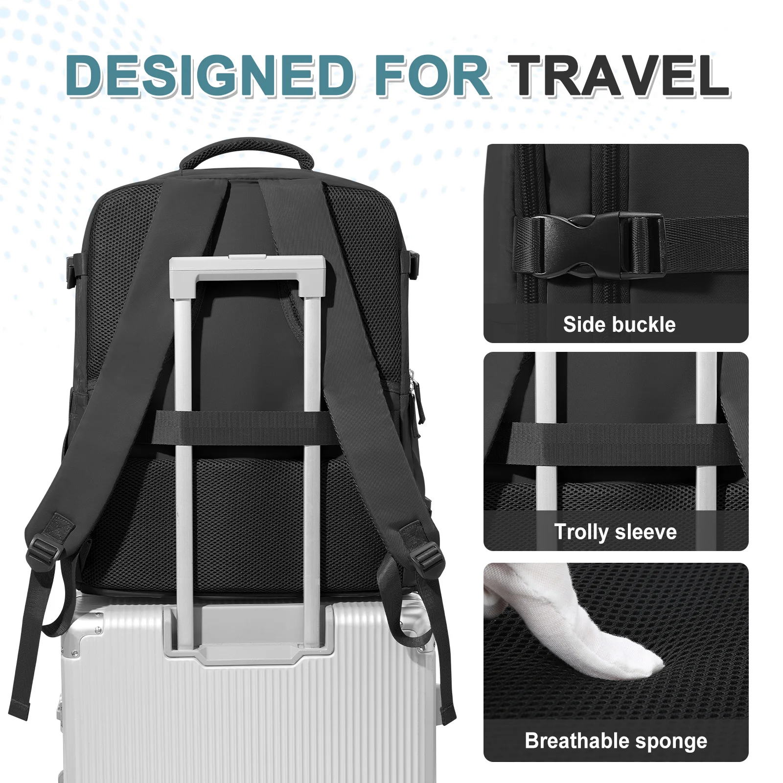 Travel Cabin Airplane Easyjet 45x36x20 Travel Backpack Suitcases Waterproof Backpack Cabin Luggage Laptop Anti-theft Backpack