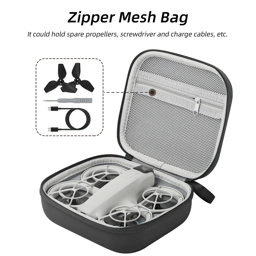 Portable Carrying EVA Case for DJI Neo Drone Hard PU Travel Storage Bag Shockproof Case Waterproof Protector Accessories drone accessories case