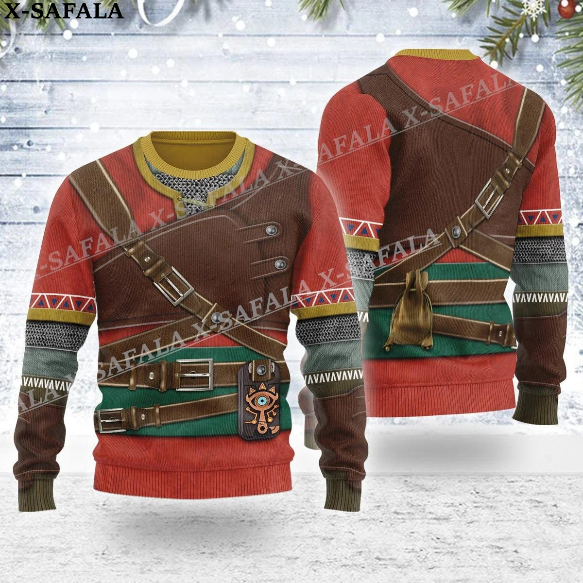 thumbnail image 1 of Divertido regalo de Navidad Cosplay Armadura Feo Suéteres de punto navideños Regalos de Navidad Jerséis Tops Pareja Fiesta Unisex Casual-7, 1 of 5