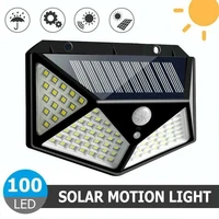 100 LED Outdoor Solar Wall Lamp Waterproof Garden Solar Lights Sunlight Powered Spotlight with Motion Sensor Street Lamp 1