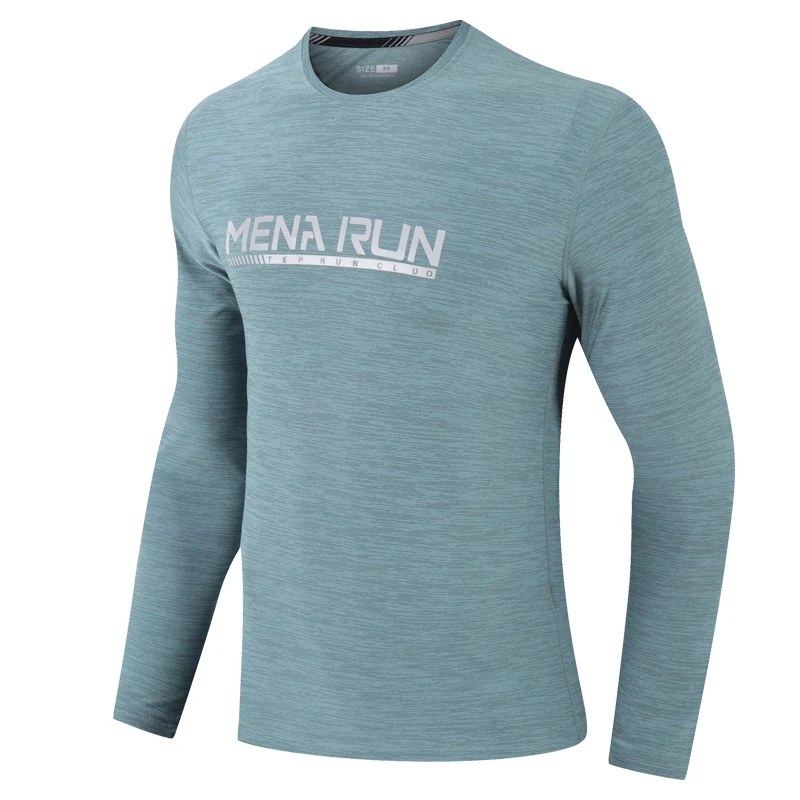 

Long Jogging Training Shirts Print Men Quick Dry Running Compression Tee Fitness Letter Workout Basketball Exercise Long Sleeve