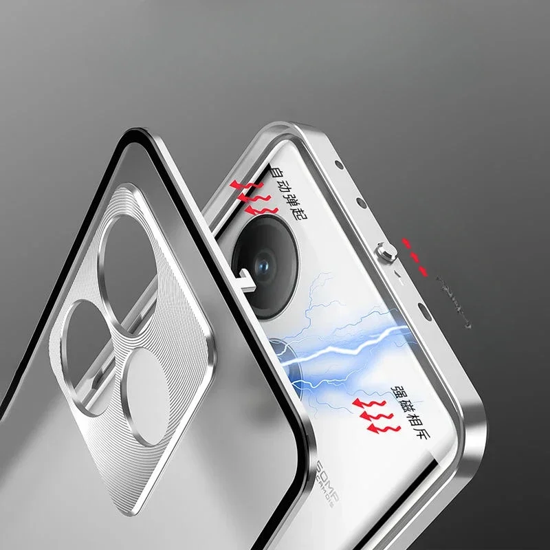 Aluminium Alloy Metal Frame Shockproof Clear Back Case