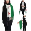 Syria Flag Shawl Wrap for Womens Winter Large Long Scarf The Syrian Arab Republic Neckerchief Tassel Scarves 2