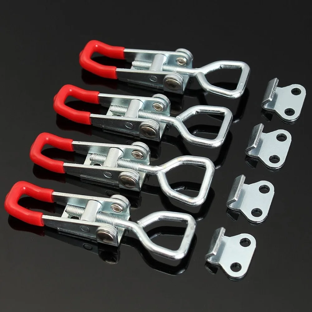 Toggle Latches 2Pcs Spring Loaded Clamp Clip Case Box Latch Catch Toggle Tension Lock Lever Clasp Closures Crate Lock Snap furniture hardware toggle latches decorative latches