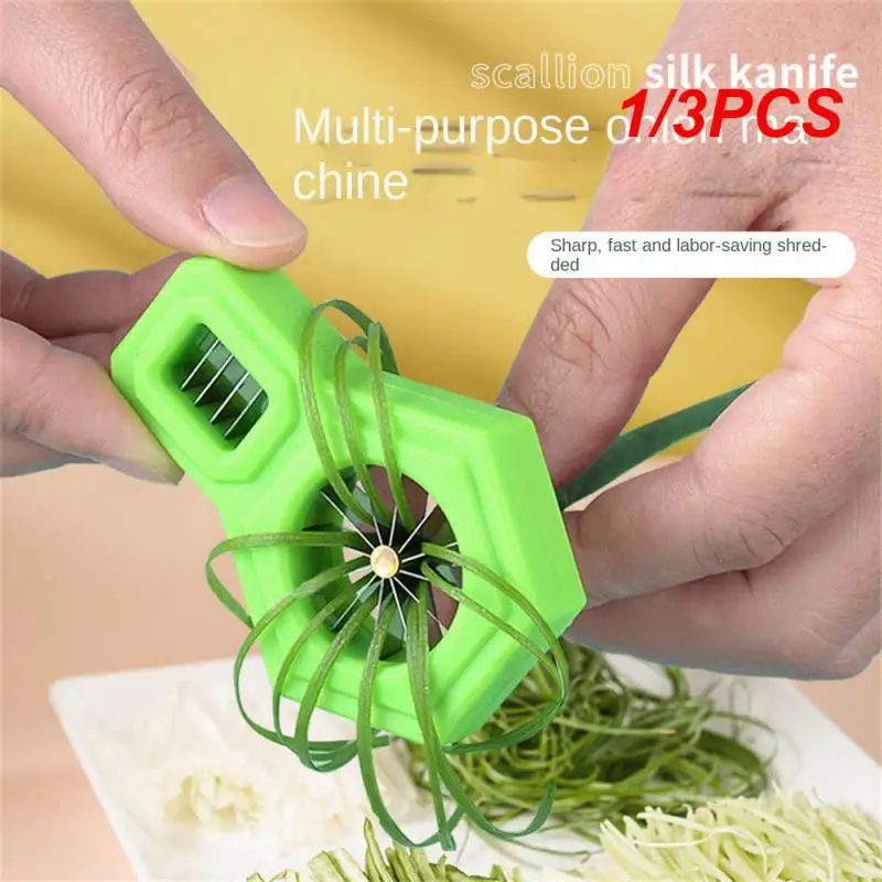1/3 Pz Cipolla Verde Facile Affettatrice In Acciaio Inox Verdure Grattugie Cipolla Verde Trafilatura Prugna Fiore Affettatrice Gadget Da Cucina