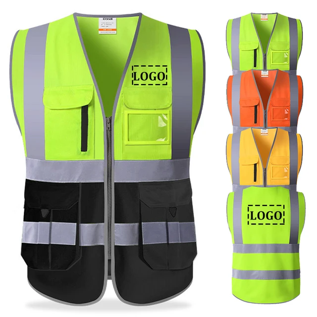 High Visibility Custom Logo Safety Vest