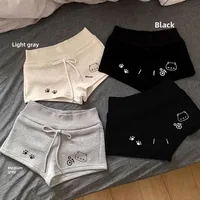 Cute Bear Print Sports Shorts Women's Summer Casual Versatile Hot Pants Low Waist Hybrid Fabric Shorts for Female